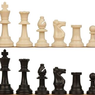 Pièces d’échecs Basic Tournament Club 3,75" – Jeu de compétition Staunton en plastique PS résistant