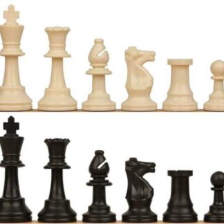 Pièces d’échecs d’analyse format 3" – Style Staunton en plastique PS solide (ivoire & noir)