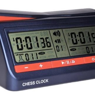 Pendule d’échecs digitale – Affichage précis, boîtier plastique bleu