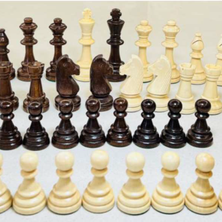 Jeu de pièces d’échecs en bois 3.75’’ – Série polonaise doublement lestée